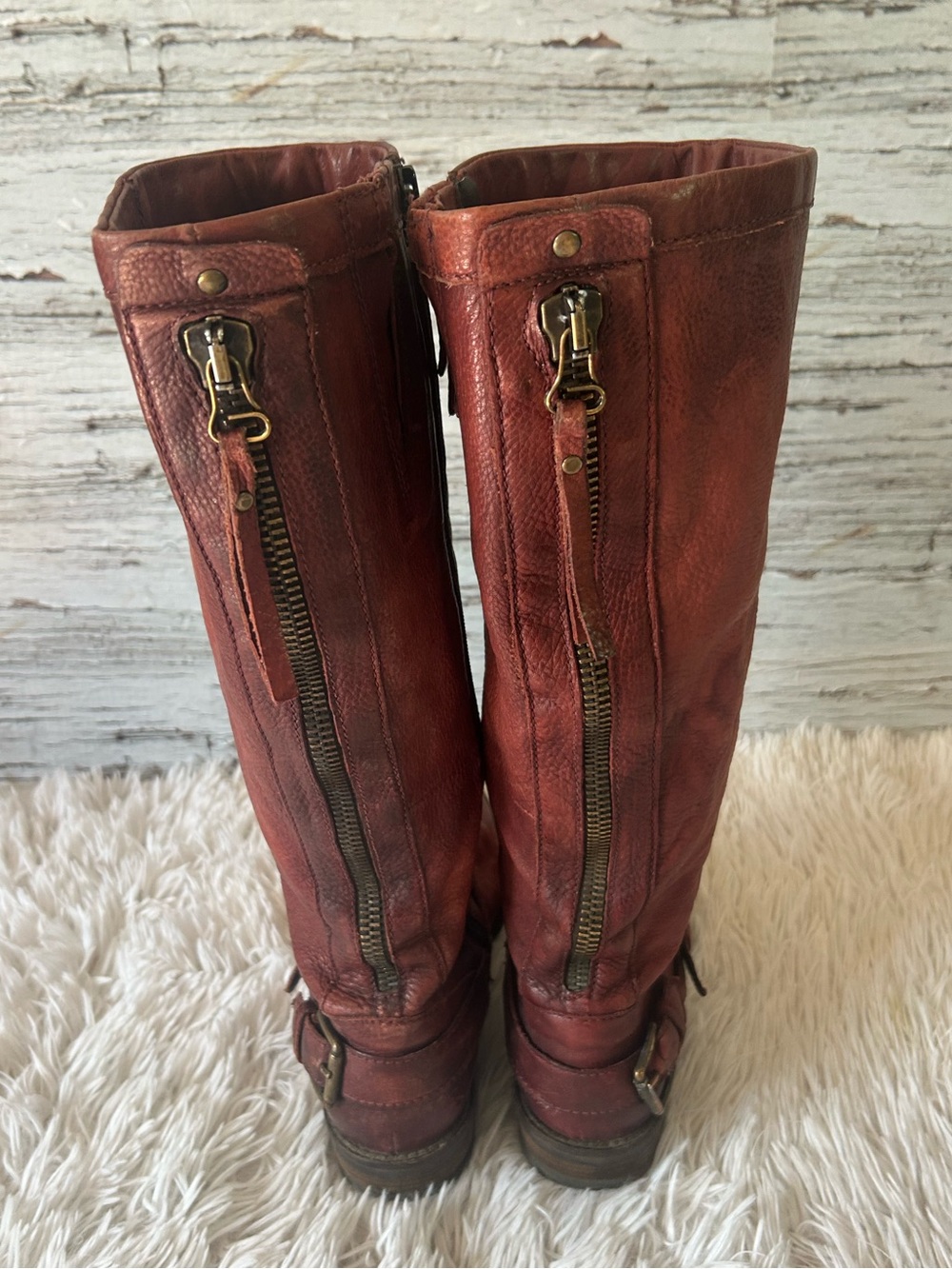 MJUS Soft Leather Rustic Riding Boots - Picture 3 of 9